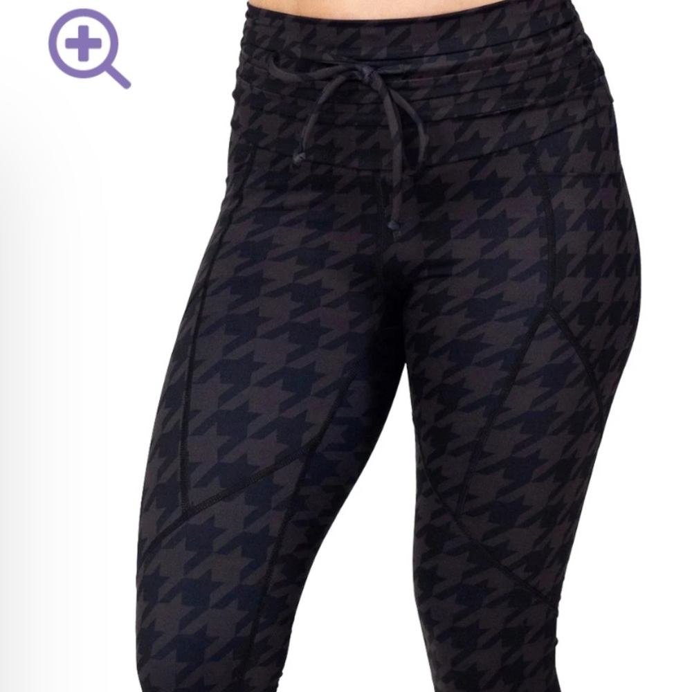 Constantly Varied Gear Black Houndstooth Full Length Leggings